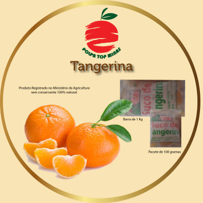 Polpa de tangerina 100% natural.
